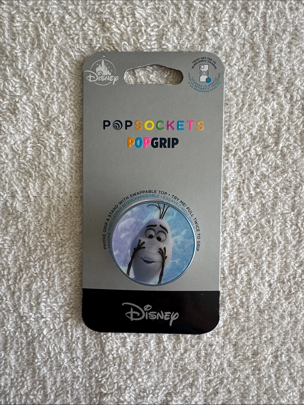 Pop Sockets x Disney Frozen Olaf PopGrip Phone Grip in White and Light Blue